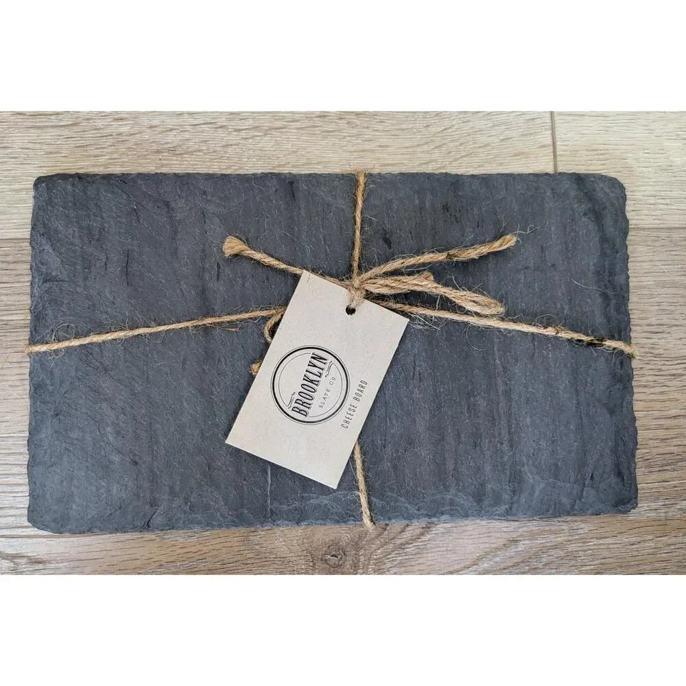 NEW Brooklyn Slate Co. Charcuterie Cheese Board Rustic Stone Gray USA 12